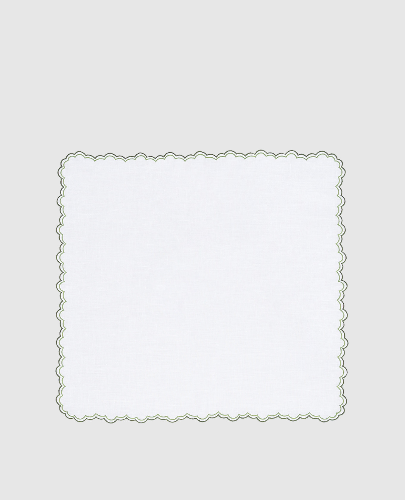 Белая салфетка Escamas из льна