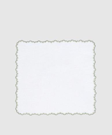 Белая салфетка Escamas из льна