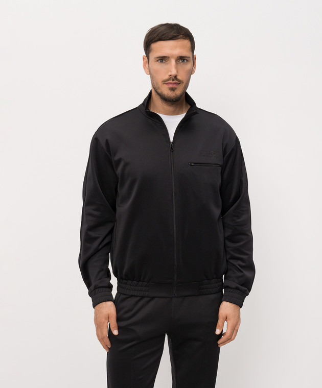 Maison Margiela MM6 Чорна спортивна куртка з вишивкою логотипа SH2HG0006M20209 зображення 3
