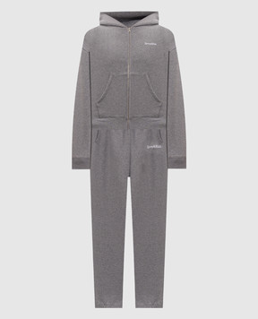 Sporty & Rich Сірий утеплений спортивний костюм ST10284300GY34PA087843