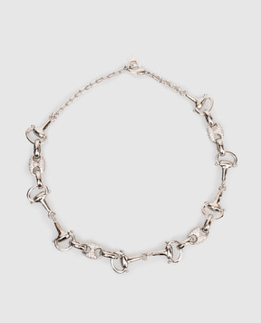 Reco Сріблясте кольє з кристалами CL1183P