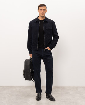 Trussardi Синие джинсы с вышивкой эмблемы P403HE04946NMJ380D39