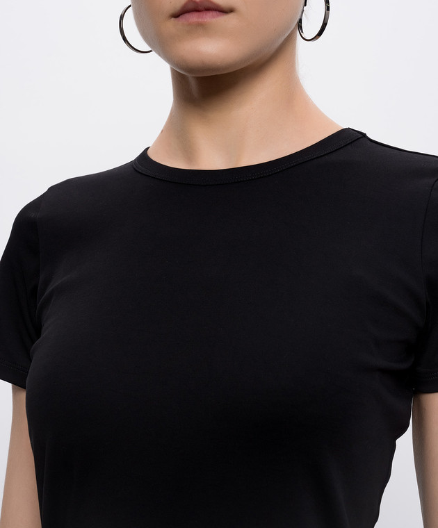 Intoca Черная футболка с акцентными швами DIOSBASICPOD312 изображение 5