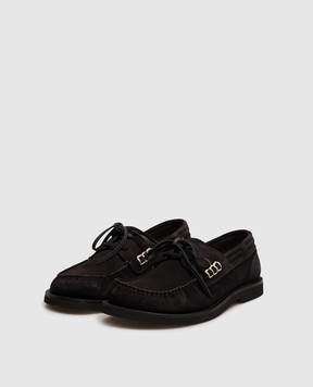 JW Anderson Чорні замшеві топсайдери MO0009LA0416