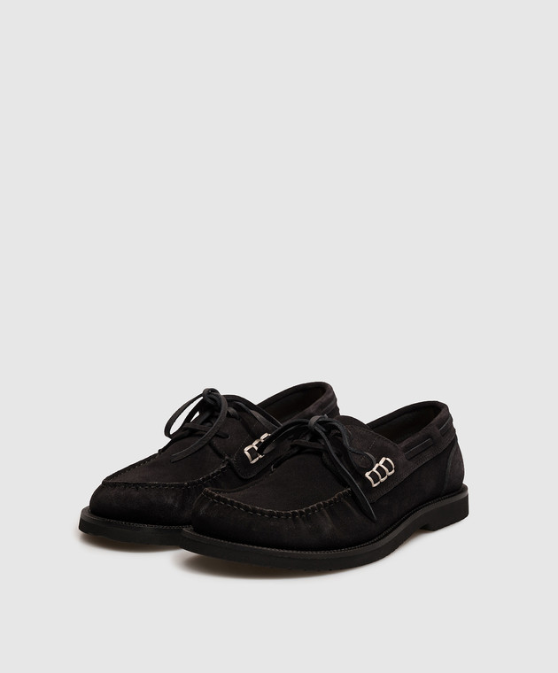 JW Anderson Чорні замшеві топсайдери MO0009LA0416 зображення 2
