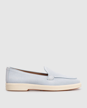 Santoni Голубые замшевые лоферы WUYA72027TISNORB