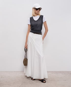 Brunello Cucinelli Біла футболка з ланцюжком моніль M0T18B0170