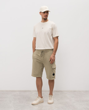 C.P. Company Бежева футболка з логотипом MTS114A006374G