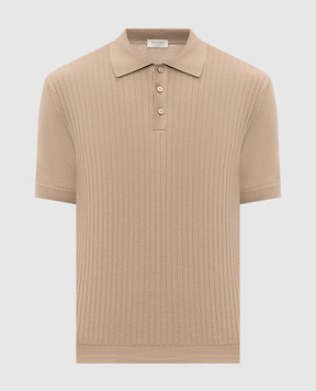 Bilancioni Бежеве поло в рубчик BE2661054772