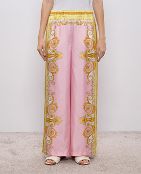 Versace Штани із шовку в принт Spring Barocco 10209721A17158