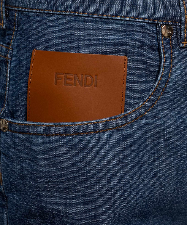 Fendi Синие джинсовые шорты FLP861AW8H изображение 5