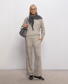 Brunello Cucinelli Бежевые брюки с шерстью MFA790199