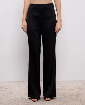 Twinset Чорні штани кльош з логотипом 261TP2421