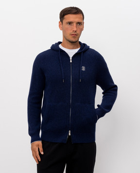 Brunello Cucinelli Синя спортивна куртка з кашеміру M22704806G