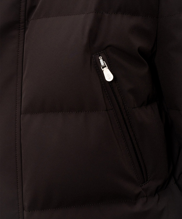 Brunello Cucinelli Коричневий пуховик MV4061823 зображення 5