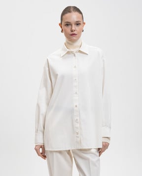 The Row Белая рубашка Luka 5648W3670