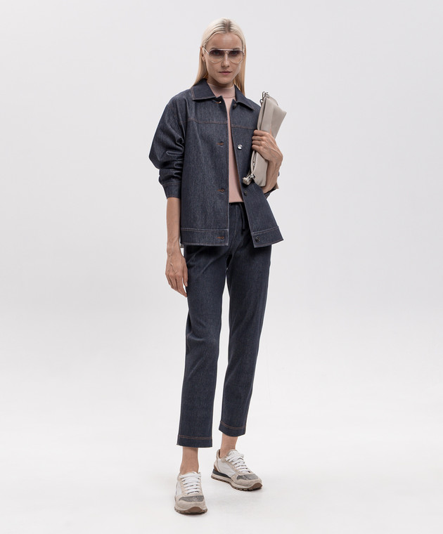 Max Mara Сині штани VAMPATA MMLVAMPATA зображення 2