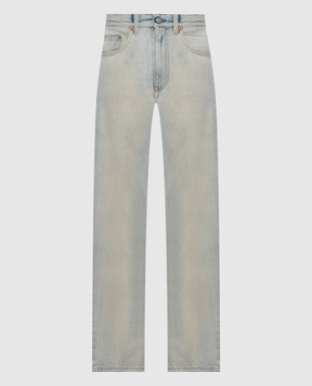 Maison Margiela MM6 Блакитні джинси з ефектом потертості S62LB0223M30055