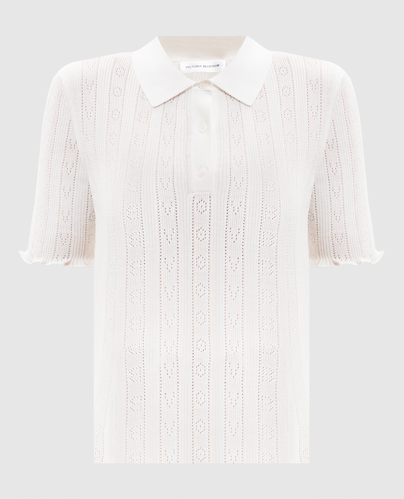 Белое поло в узор