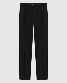 Dolce&Gabbana Чорні штани з вовни GP26ETFUBG8