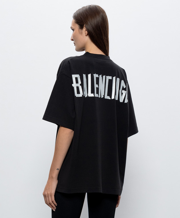Balenciaga Чорні легінси з візерунком логотипа A0094OT5355 зображення 4