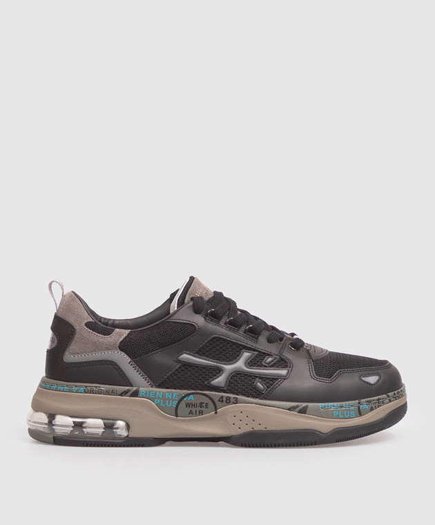 Premiata Черные комбинированные кроссовки Drake с логотипом DRAKE