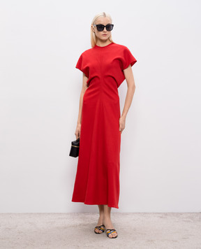 Toteme Червона сукня міді з вовни 261WRD1103FB0568