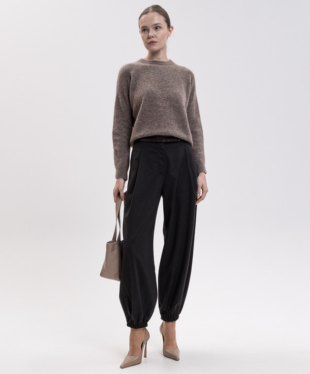 Max Mara Weekend Коричневий светр TUONO з вовною альпаки WKDTUONO зображення 2