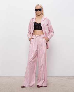 Dolce&Gabbana Розовые брюки в полоску FTDJETFR517