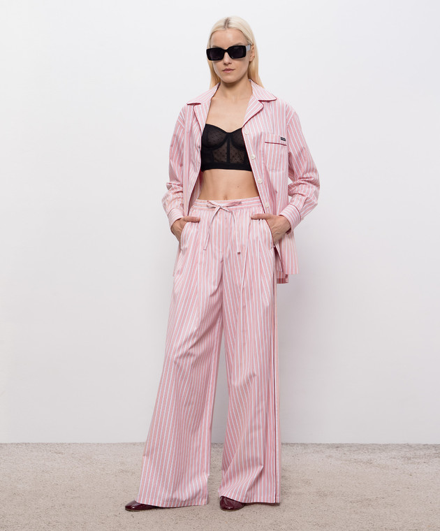 Dolce&Gabbana Розовые брюки в полоску FTDJETFR517 изображение 2