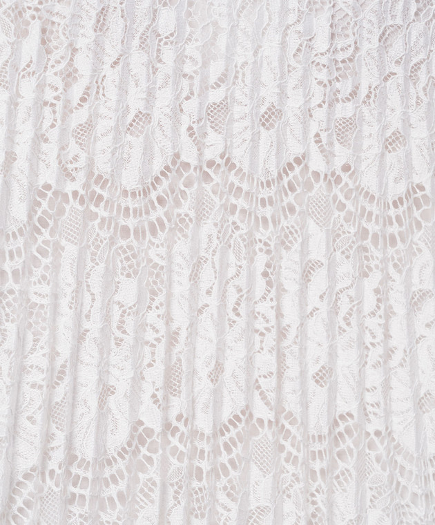 Simkhai Белая укороченная рубашка Kacey с кружевом 2262105PK изображение 5