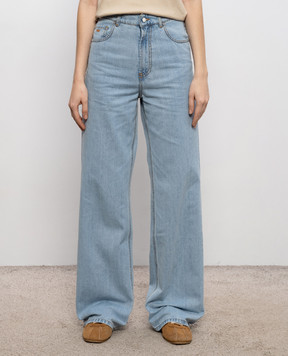 Kiton Голубые джинсы с вышивкой монограммы DJ60103K0926H