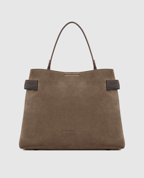 Brunello Cucinelli Коричневая замшевая сумка Essence MBDLD2503P