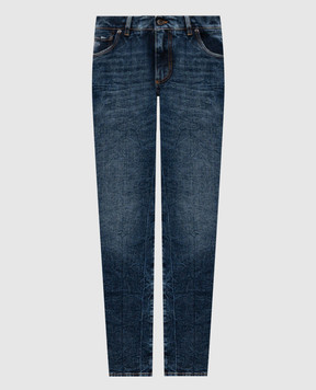 Dolce&Gabbana Сині джинси слім з нашивкою логотипа GY07CDG8OL4