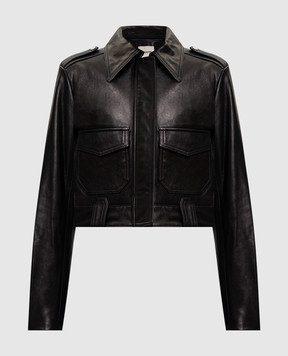 Khaite Чорна шкіряна куртка Cordelia 6034729