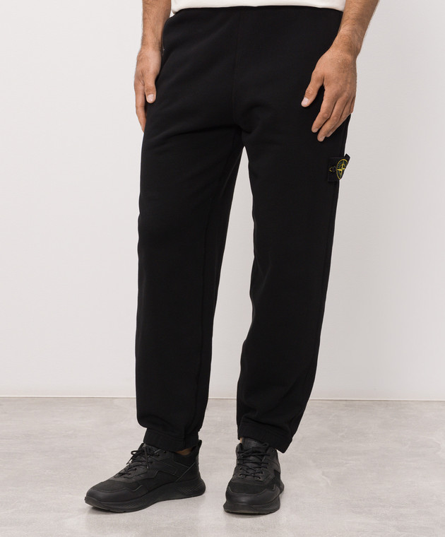 Stone Island Черные джоггеры с логотип патч L2S156200002S0051 изображение 3