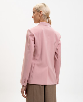 Max Mara Weekend Рожевий двобортний жакет ZINNIA з вовни WKDZINNIA