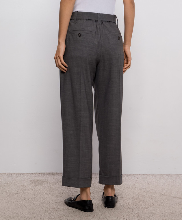 Brunello Cucinelli Серые брюки с шерстью MPW07P8995 изображение 4