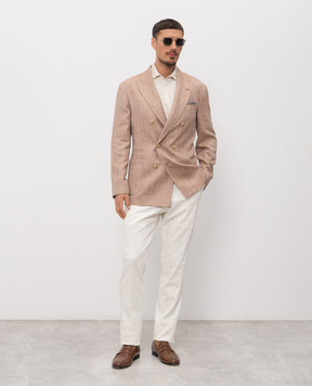 Brunello Cucinelli Поло цвета айвори M29800125