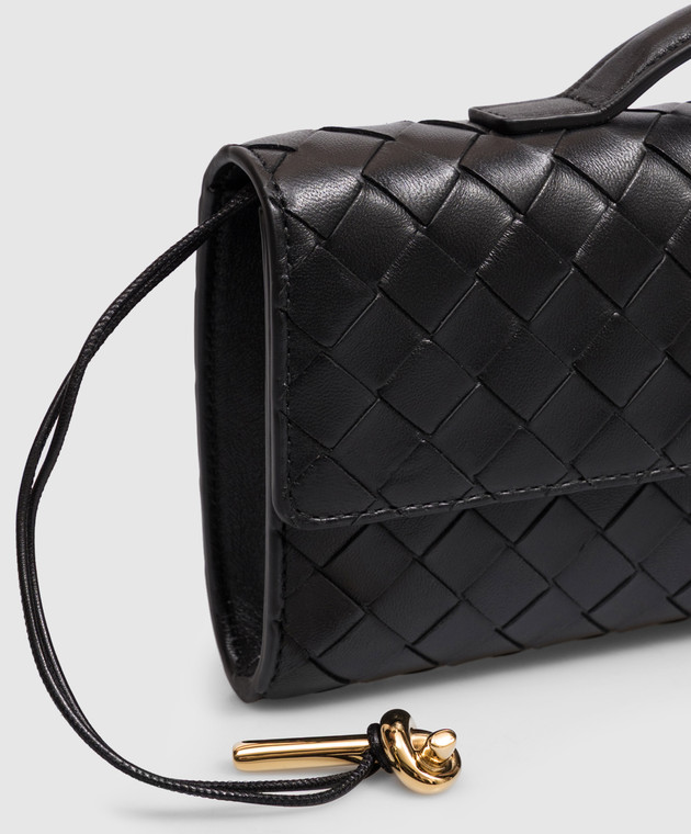 Bottega Veneta Черный кожаный клатч Andiamo 741511VCPP3 изображение 4
