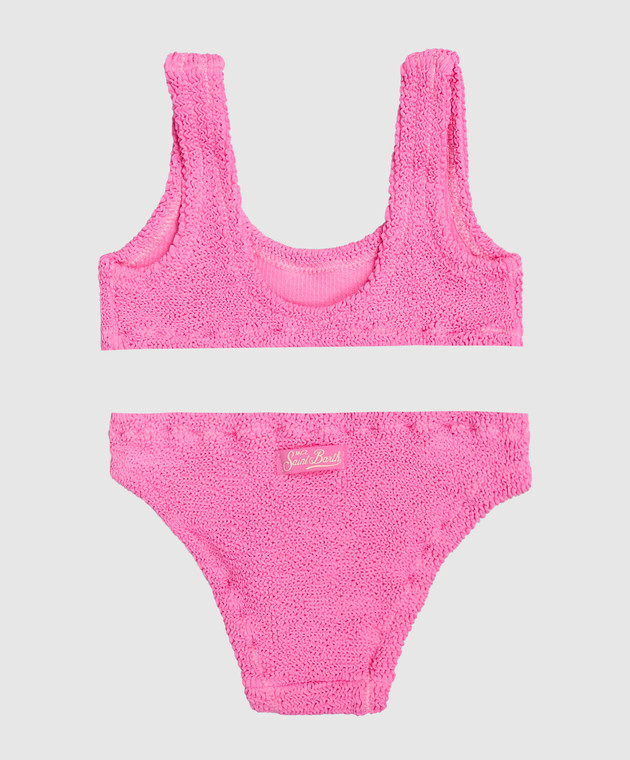 MC2 SAINT BARTH Дитячий рожевий гофрований купальник Baker BAK000200044L зображення 2