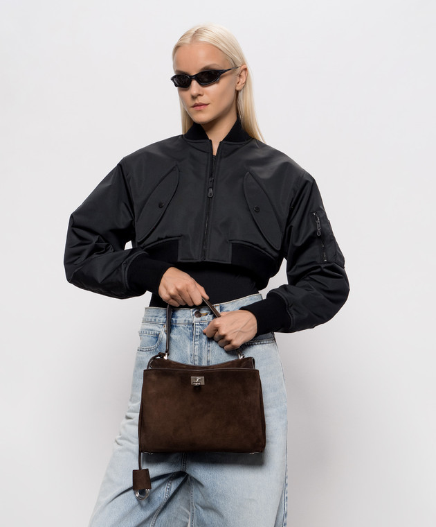 Balenciaga Коричнева замшева сумка Rodeo 7897792AB4G зображення 2