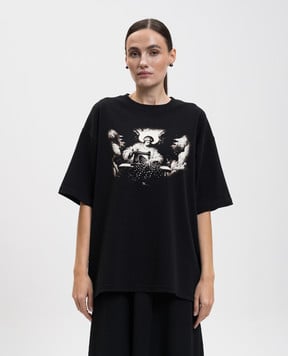 Y`S Yamamoto Черная футболка ANGEL YLT41035