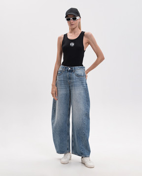 Vetements Черная майка в рубчик MH27TT249B