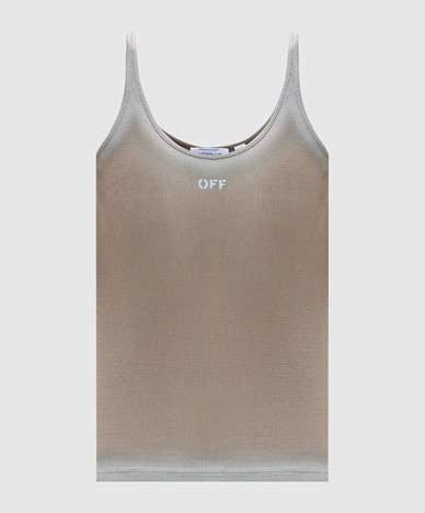 Майка коричневая в рубчик Spray