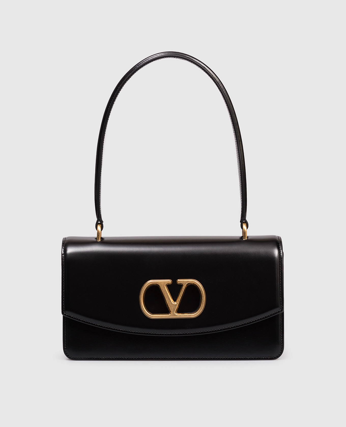 

Черная кожаная сумка Vain с логотипом, Черный, Сумки на плечо