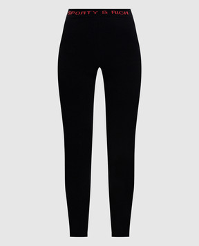 Sporty & Rich Чорні легінси з вовни PA09682315BA01