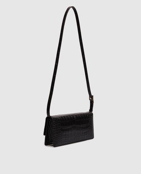 Tom Ford Чорна шкіряна сумка AUBE E/W з тисненням під шкіру крокодила L1899LCL607P