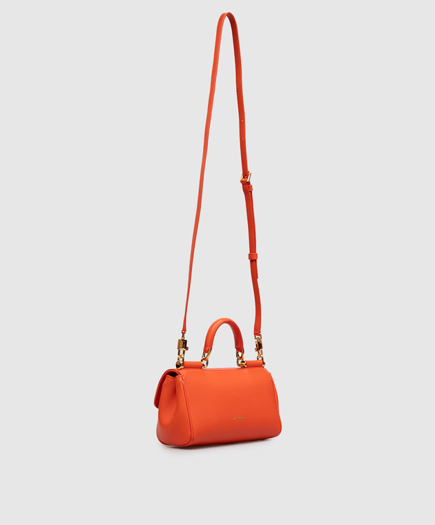 Dolce&Gabbana Оранжевая кожаная сумка My Sicily BB7864B7321 изображение 3