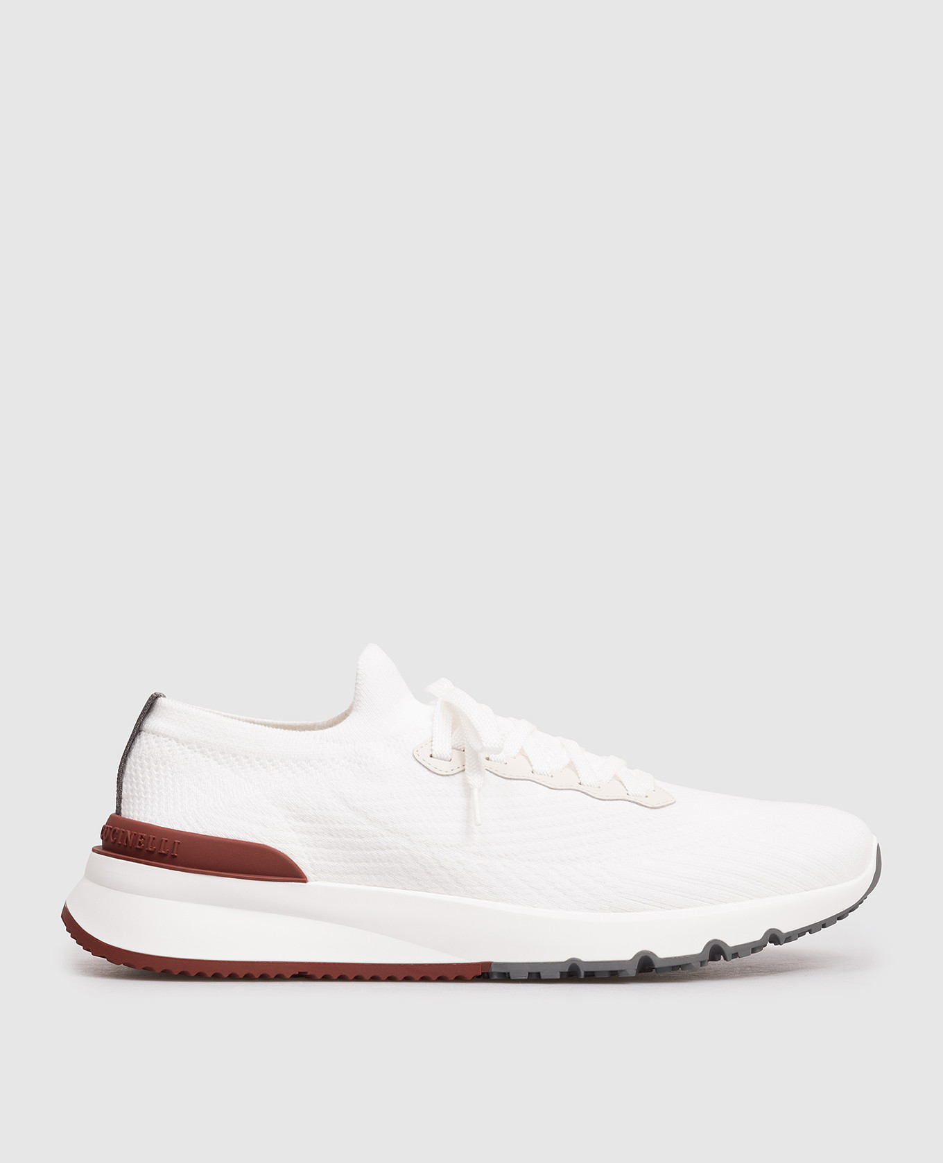 Белые кроссовки из хлопка с фактурным логотипом